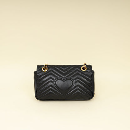 Gucci Black GG Marmont Small Shoulder Bag