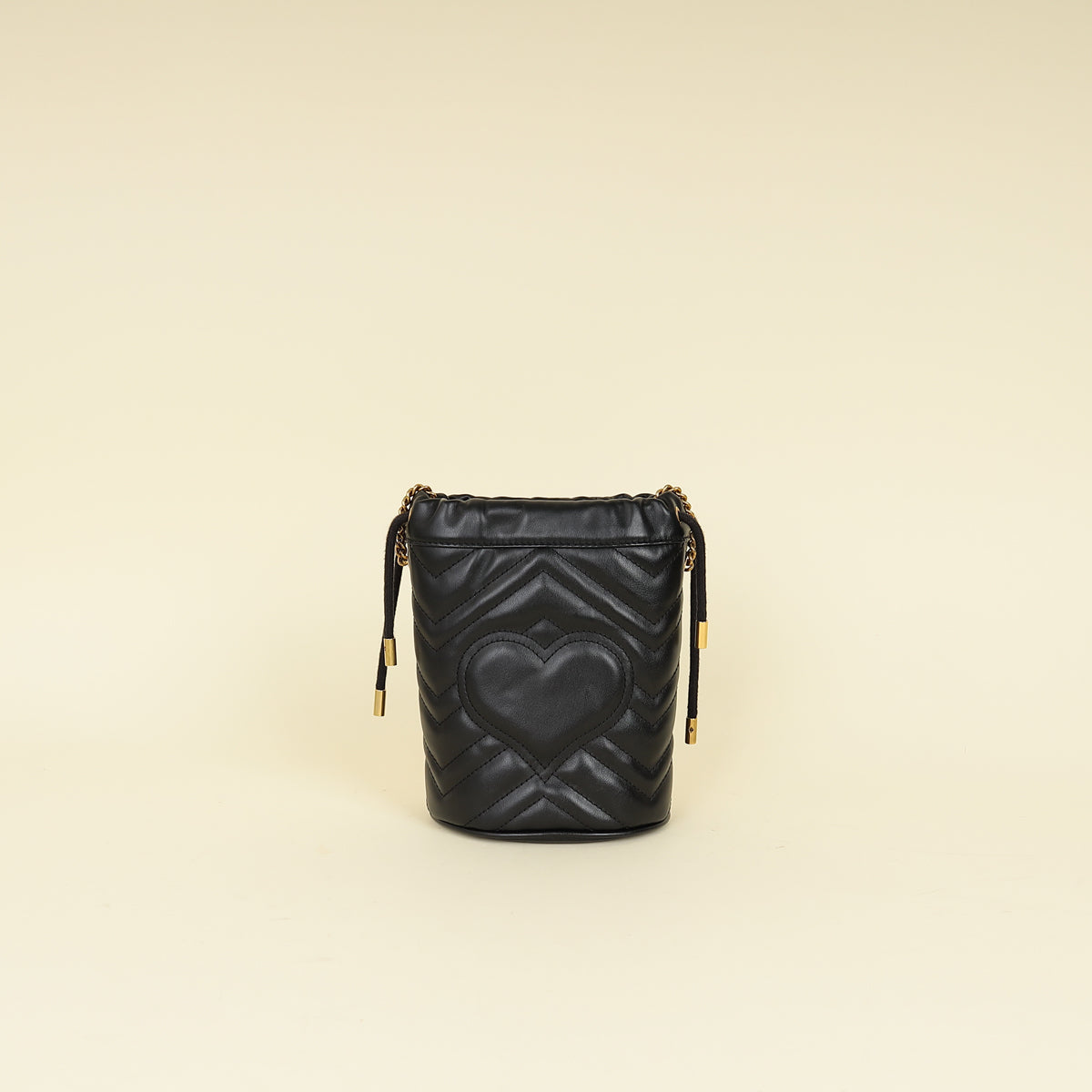Gucci Black GG Marmont Small Bucket Bag