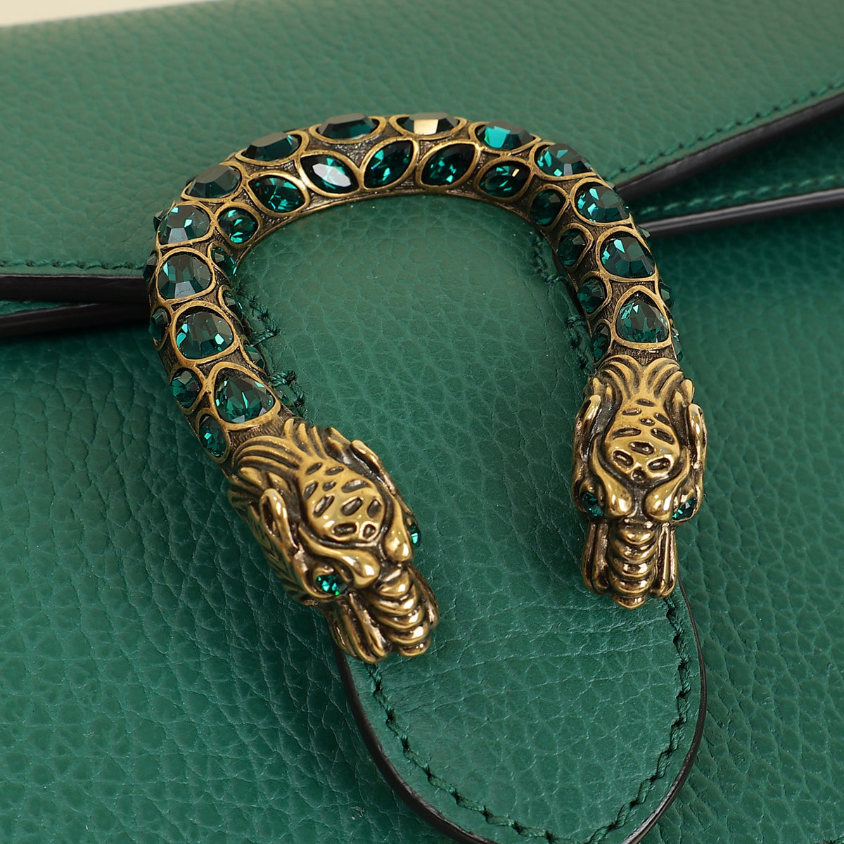 Gucci Green Crystal Dionysus Medium Shoulder Bag