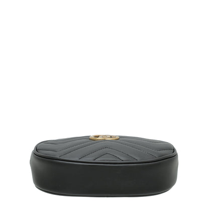 Gucci Black GG Marmont Mini Belt Bag