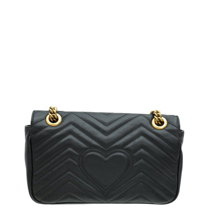 Gucci Black GG Marmont Matelasse Small Shoulder Bag