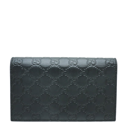 Gucci Black GG Signature Chain Wallet