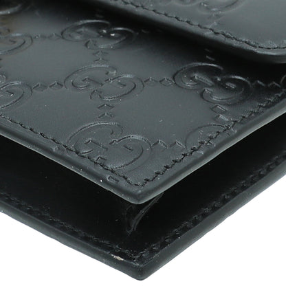 Gucci Black GG Signature Chain Wallet
