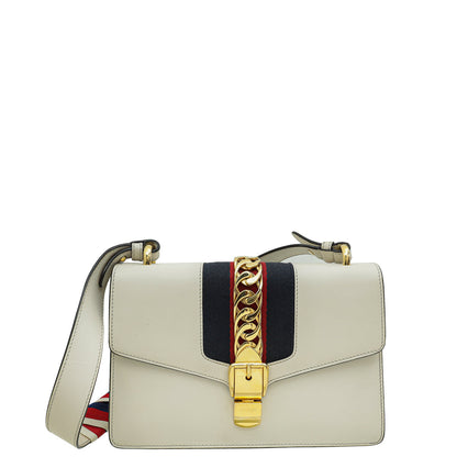 Gucci White Sylvie Small Shoulder Bag