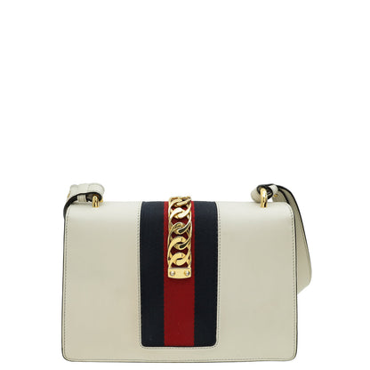 Gucci White Sylvie Small Shoulder Bag
