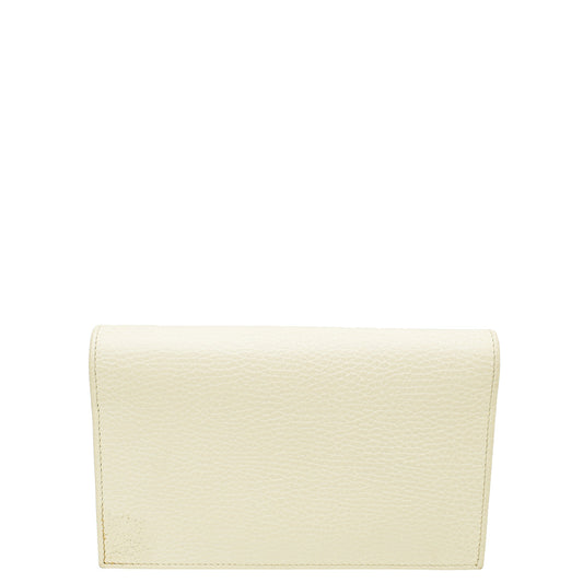 Gucci Ivory Interlocking G Chain Wallet