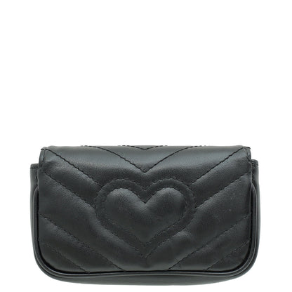 Gucci Black GG Marmont Chain Pouch