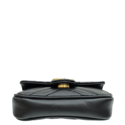 Gucci Black GG Marmont Chain Pouch