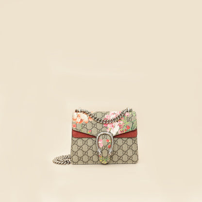 Gucci Bicolor GG Supreme Blooms Dionysus Mini Shoulder Bag