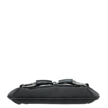 Gucci Black GG Horsebit Pochette Bag