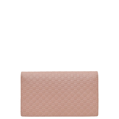 Gucci Dust Pink GG Microguccissima Strap Wallet