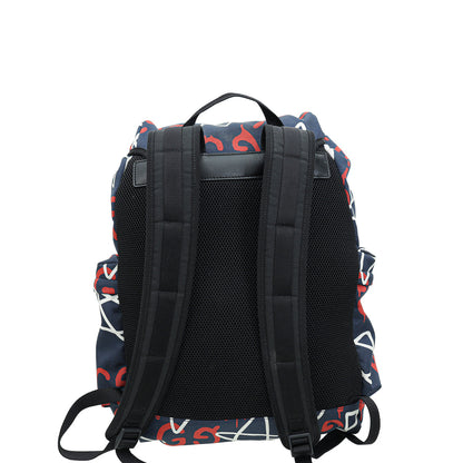 Gucci Navy Multicolor Ghost Backpack Bag