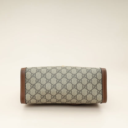 Gucci Ebony GG Supreme Padlock Small Tote Bag