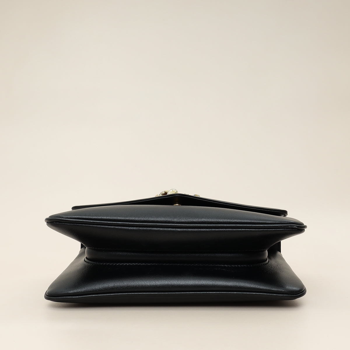 Gucci Black Rajah Medium Vitello Palmellato Lux Crystal Shoulder Bag