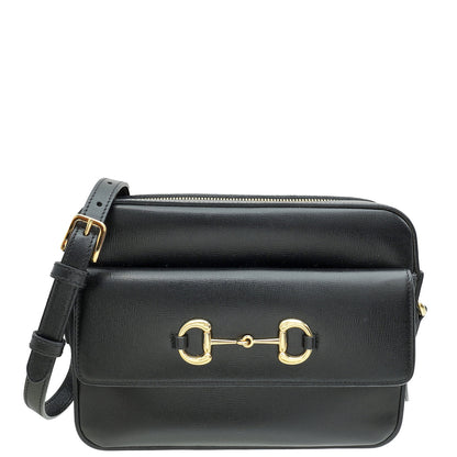 Gucci Black Horsebit 1955 Small Shoulder Bag