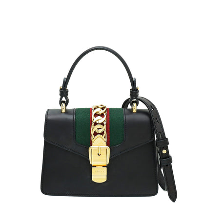 Gucci Black Sylvie Top Handle Mini Bag
