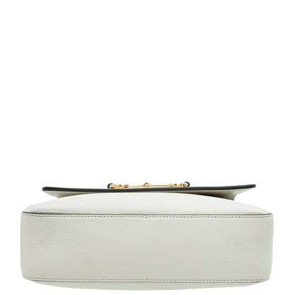 Gucci White Horsebit 1955 Small Shoulder Bag