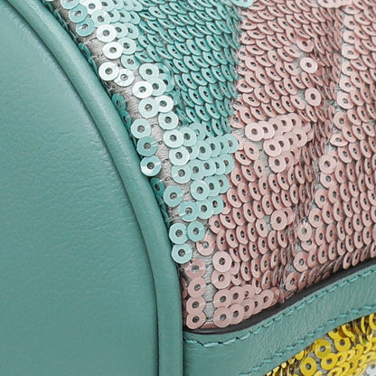 Gucci Mint Green GG Marmont Mini Sequin Bucket Bag