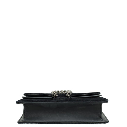 Gucci Black Velvet Super Mini Dionysus Bag