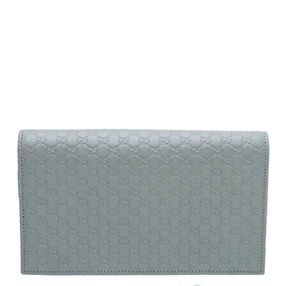 Gucci Grey Microguccissima Wallet On Strap