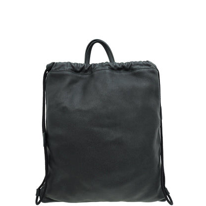 Gucci Black Coco Capitan Logo Drawstring Backpack Bag