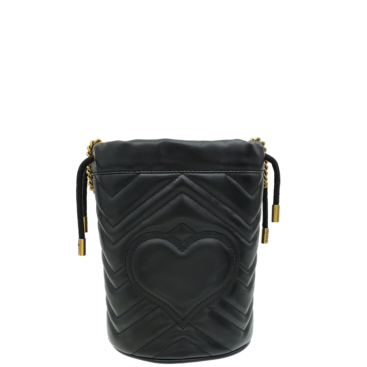 Gucci Black GG Marmont Mini Bucket Bag