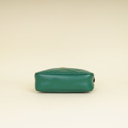 Gucci Green GG Marmont Camera Small Bag