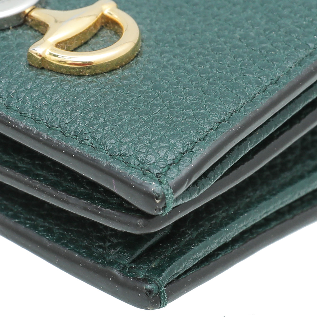 Gucci Forest Green Zumi Chain Card Case Wallet