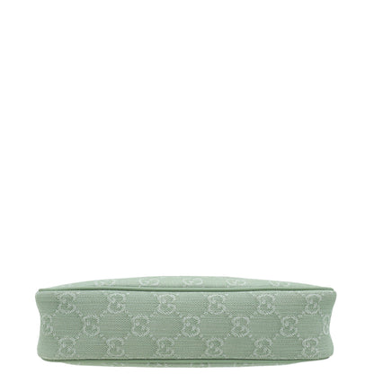 Gucci Pale Green GG Ophidia Denim Small Shoulder Bag