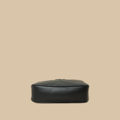 Gucci Black GG Marmont Camera Bag