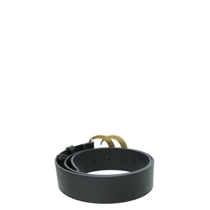 Gucci Black Pearl Double G Belt 34