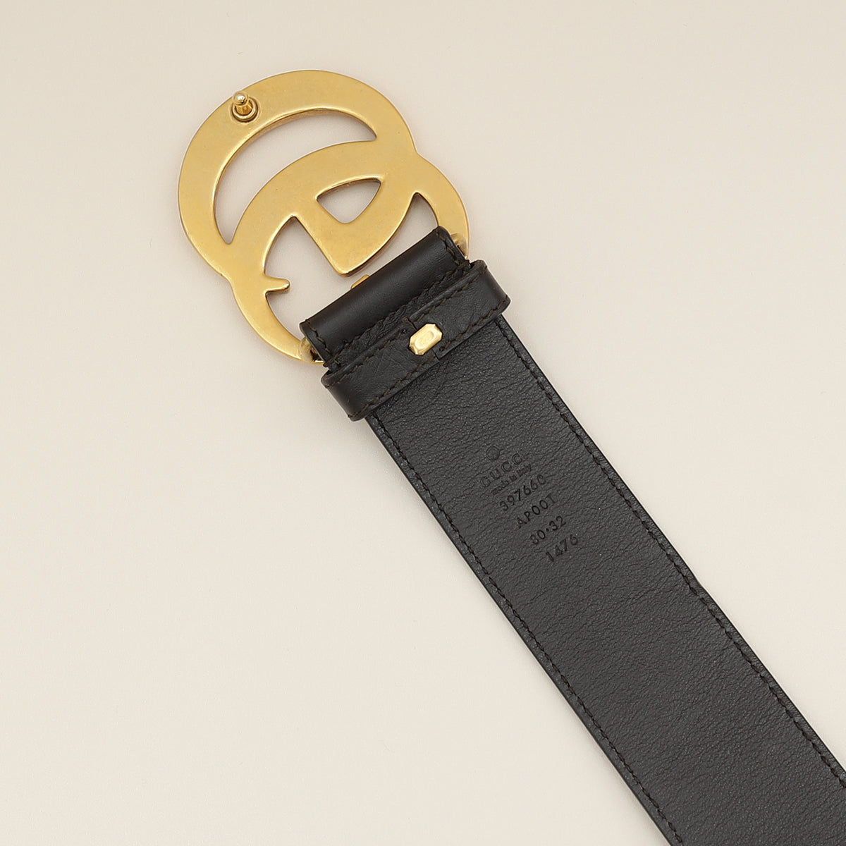 Gucci Brown GG Marmont Wide Belt 32