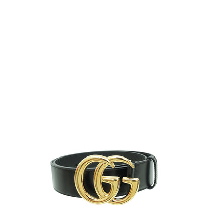 Gucci Black GG Marmont Wide Belt 34