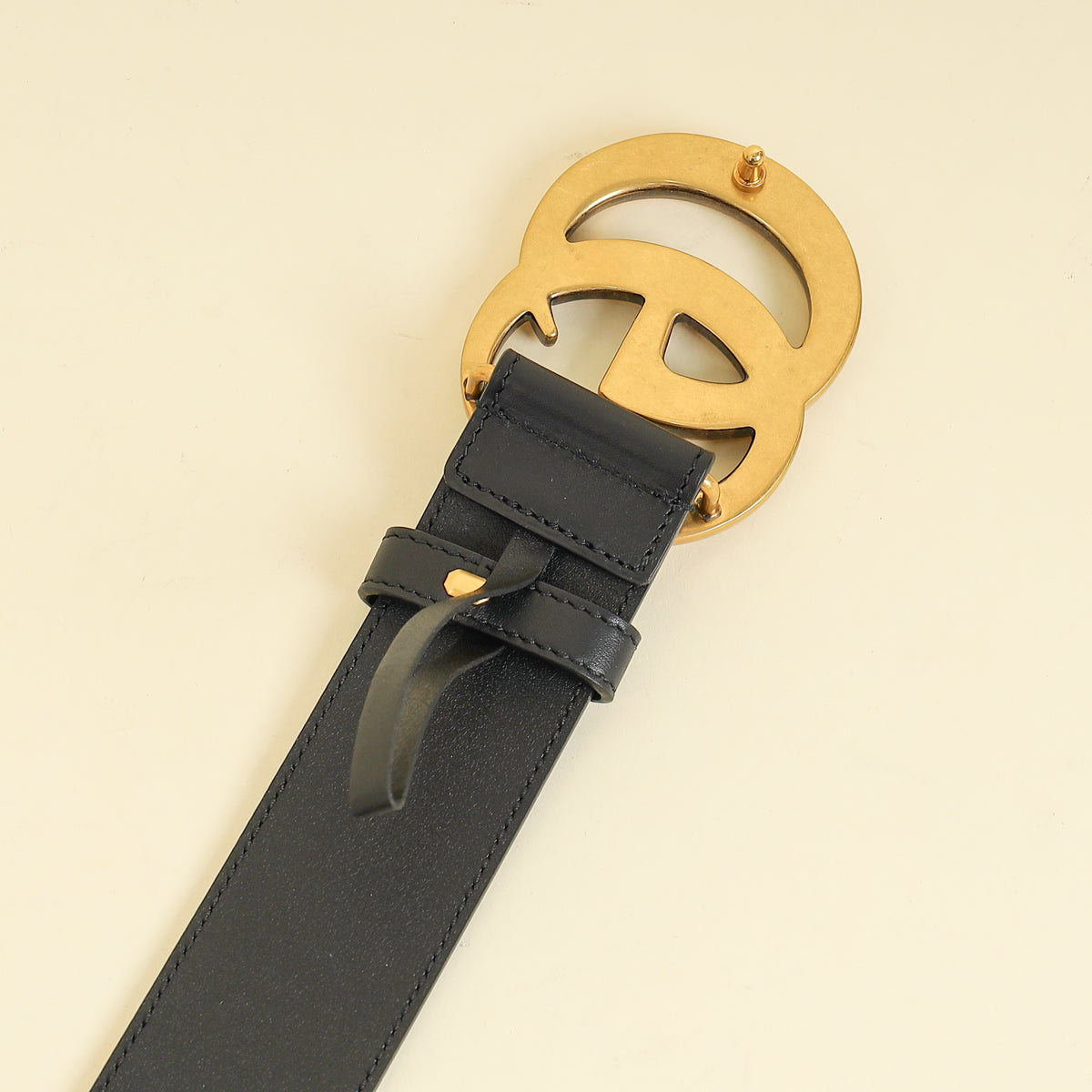 Gucci Black Double G Buckle 40mm Belt 36
