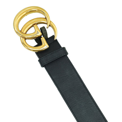 Gucci Black Double G Buckle Belt 30