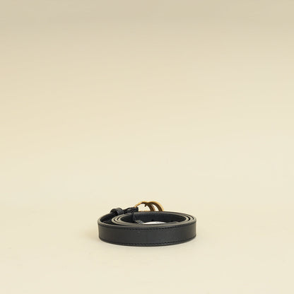 Gucci Black GG Marmont Thin Belt 34