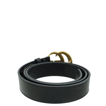 Gucci Black Double G Buckle Belt 36