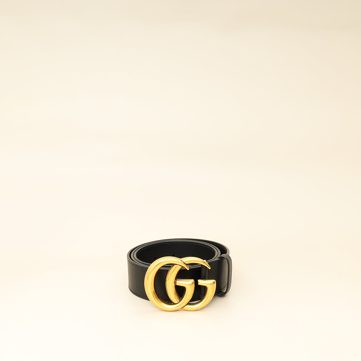 Gucci Black GG Marmont Wide Belt 34