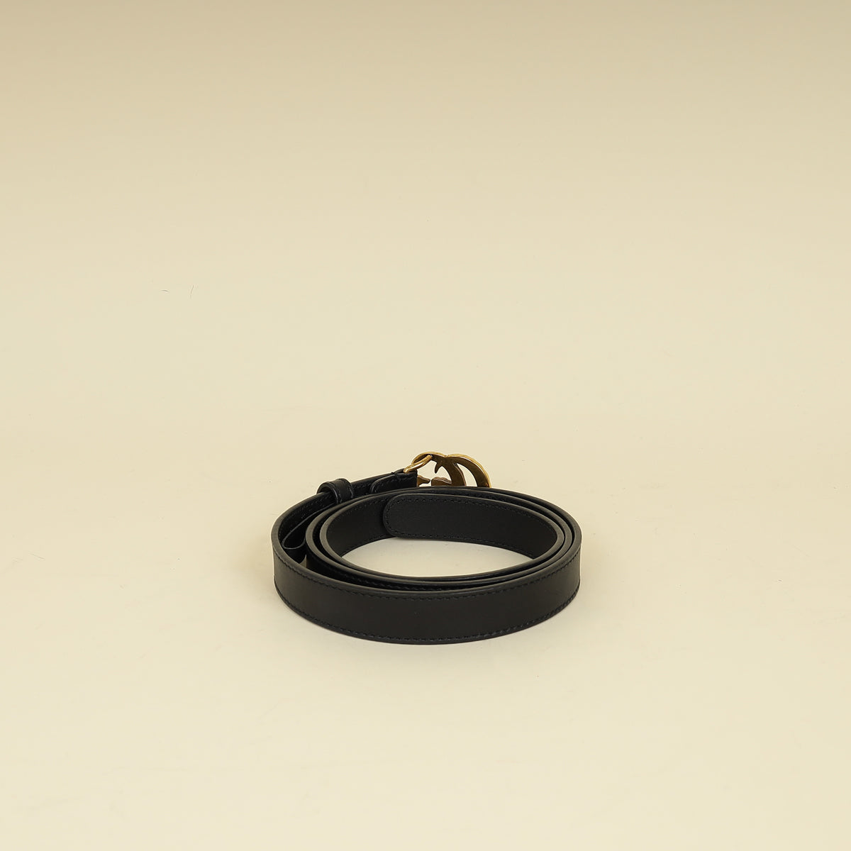 Gucci Black Double G Pearl 20mm Belt 34