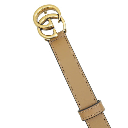 Gucci Light Brown GG Marmont Thin 18mm Belt 32