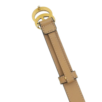 Gucci Light Brown GG Marmont Thin 18mm Belt 32