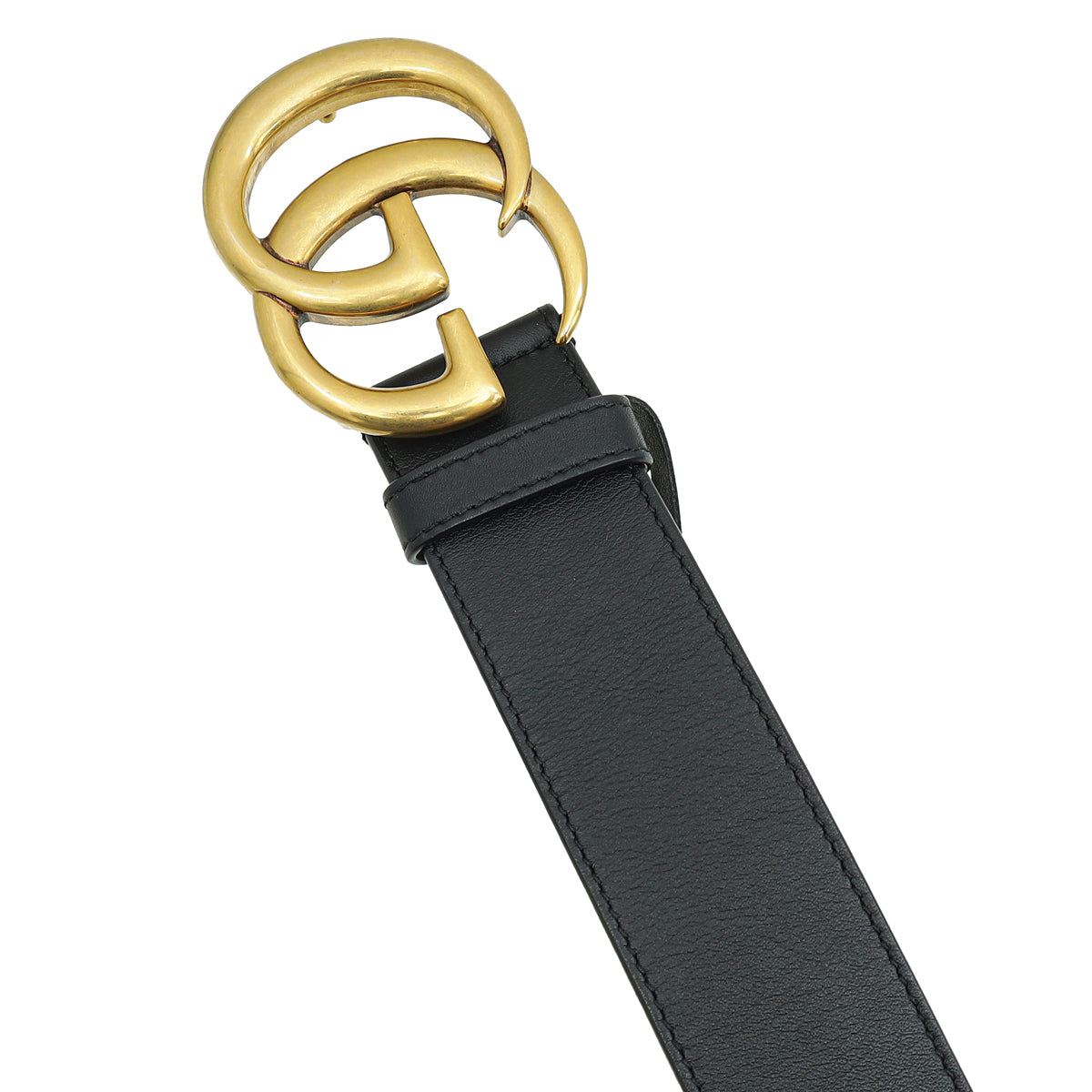 Gucci Black Double G Buckle Belt 32