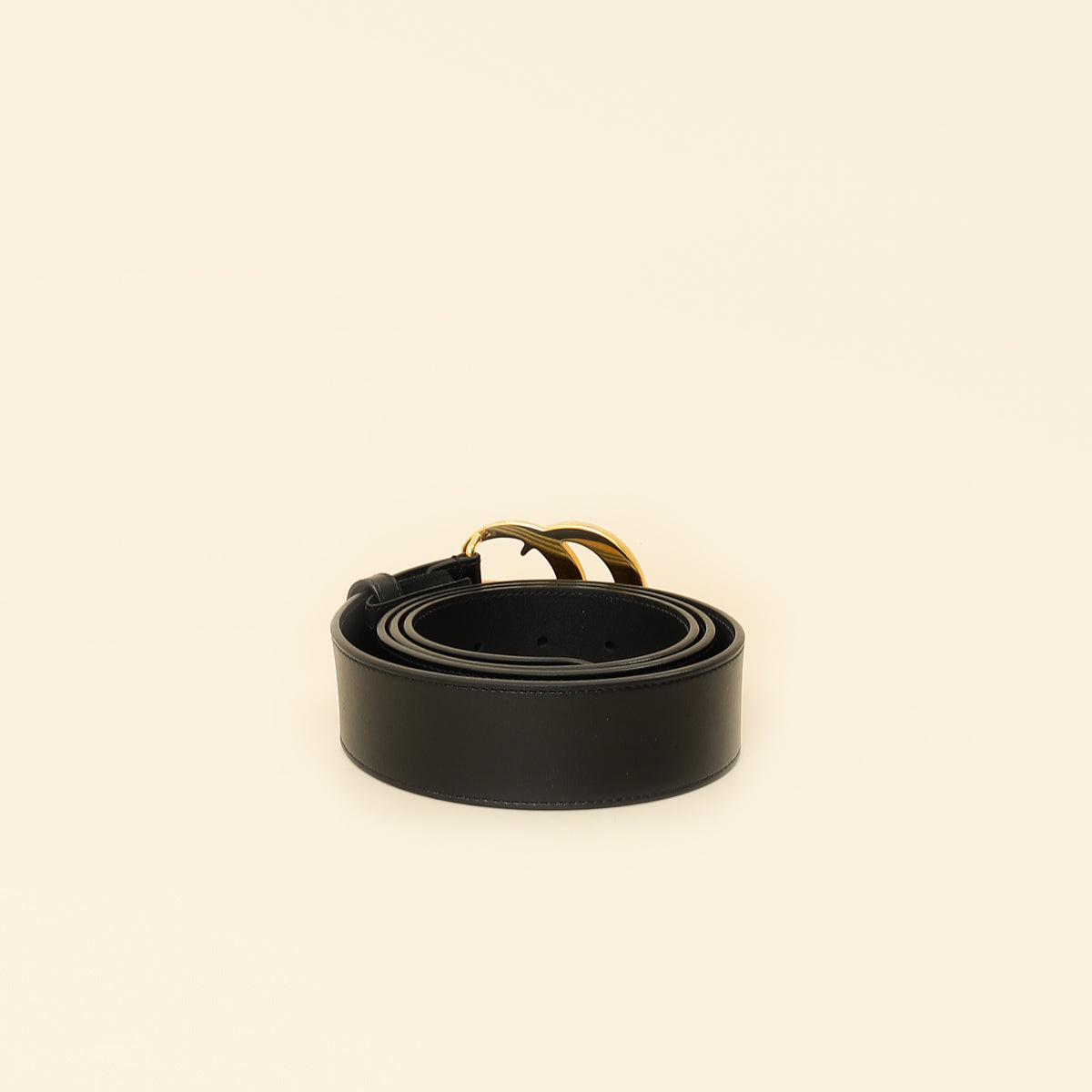Gucci Black GG Marmont Wide Belt 42