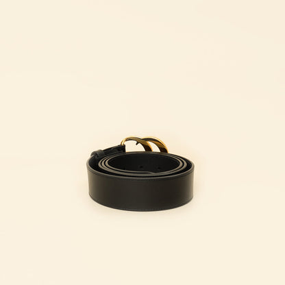 Gucci Black GG Marmont Wide Belt 42