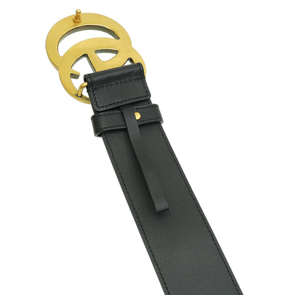 Gucci Black GG Marmont Wide Belt 36