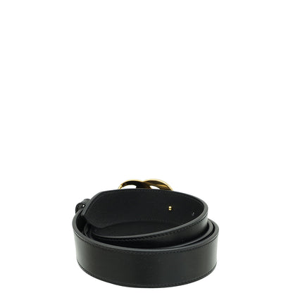 Gucci Black Double G Buckle Belt 34