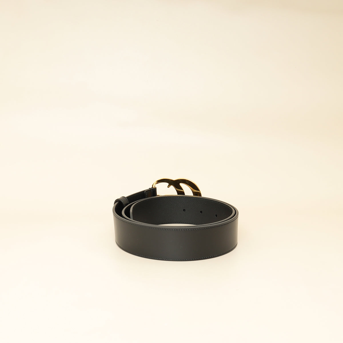 Gucci Black GG Marmont Wide Belt 34
