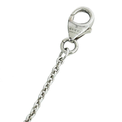 Gucci Sterling Silver GG Flower MOP Crystal Bracelet 16