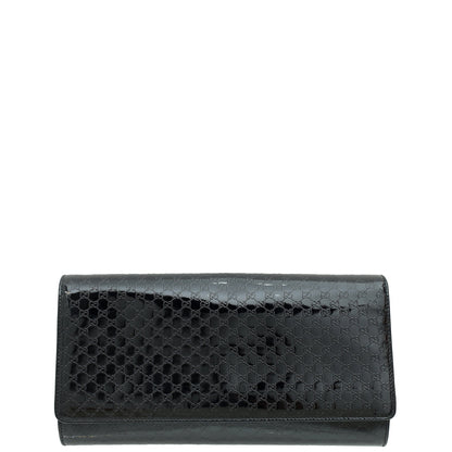 Gucci Black GG Microguccissima Medium Broadway Clutch