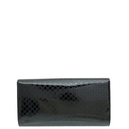 Gucci Black GG Microguccissima Medium Broadway Clutch